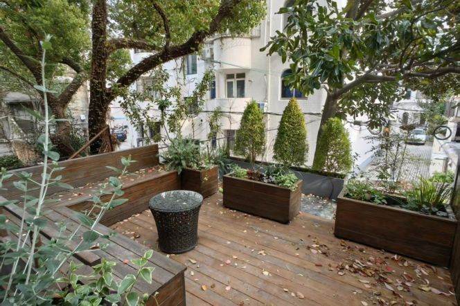 Big terrace one bedroom apt+wall heating+oven+Dryer@SH Library