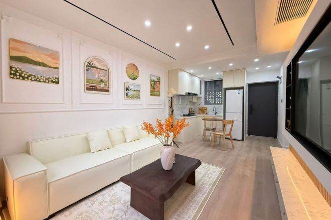 Pudong area/modern 1br 1lr/separate living room/bright room,Changqing rd@L13/7