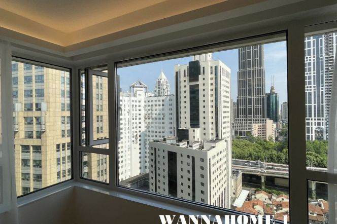 New&Spacious&Bright 2Bdrs 2Baths Apt+L1/2/8 People's Square Metro+Stunning View+2 Balconies