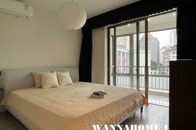 Modern&Spacious 2Bdrs 1Bath Apt+Large Balconies+L13/14 Wu Ning Rd+Green Compound