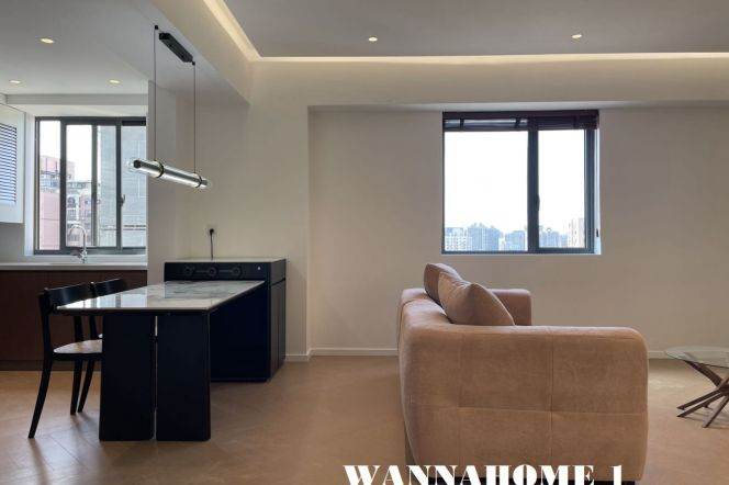 New&Spacious&Modern&Bright 2Bdrs 1Bath Apt+Large Storage/Jing An Temple +L14 Wu Ding Rd