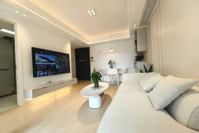 Brand new cozy bright nice modern 1 br 15.5K central AC floor heating M2/7/14 Jing'an 