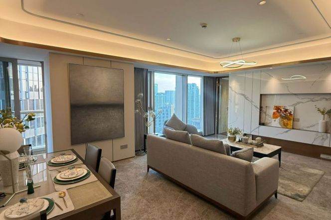 brand new top level 2 brs floor heating balcony in Xintiandi 