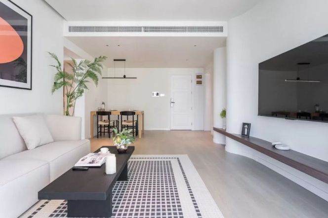 modern big 1 bedroom floor heating modern furniture beside Huang pu river 22K
