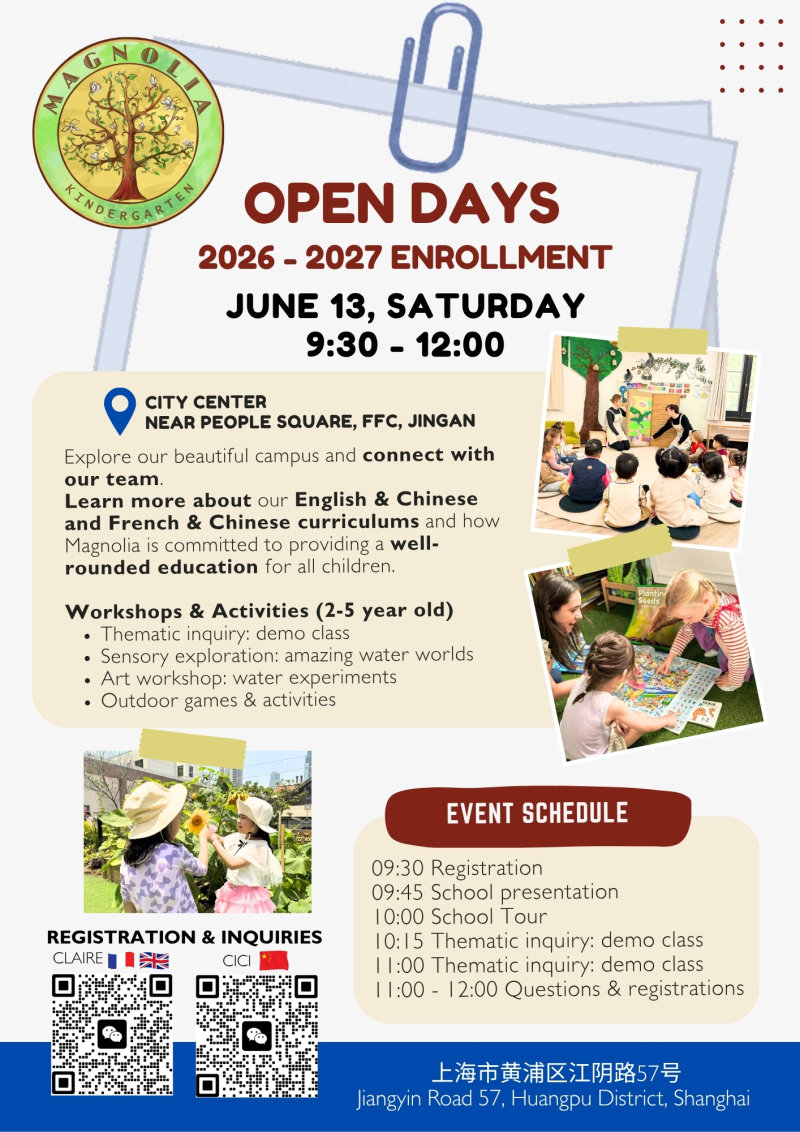 Magnolia Kindergarten Open Days