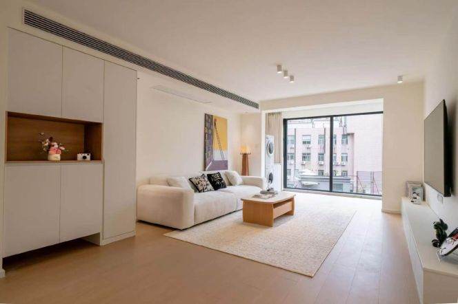 French window 2Bedrooms Apt+Floor heating+dishwasher@ Zhongshan Park