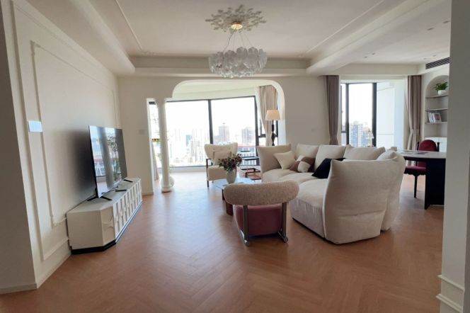 4 Brs, 3 Baths,Private Terrace, Floor heating/Dish washer/Bathtub, 260 sqm @ Lujiabang metro L8&9