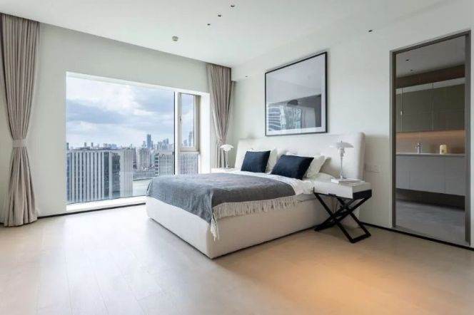 super modern 3brs floor heating nice river view wooden floor in Shimao 