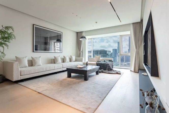 super modern 3brs floor heating nice river view wooden floor in Shimao 