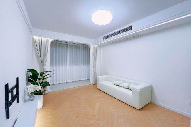 Zhongshan park/spacious 1br 2lr/central AC/bright room/big living room,@L2/3/4