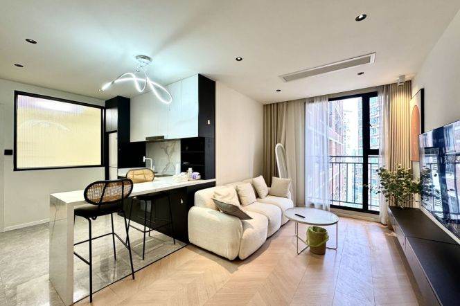 Elevator: 1BR – Service apartment; 6 minutes to Line 14 – Wuding Road