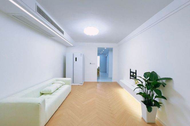 Zhongshan park/spacious 1br 2lr/central AC/bright room/big living room,@L2/3/4