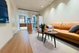 Loushanguan rd/spacious 1br 1lr/central AC/bright room/brand furniture,@L15/2