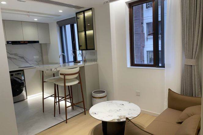 Cozy 1br apt,open kitchen,with elevator,close to Line 2