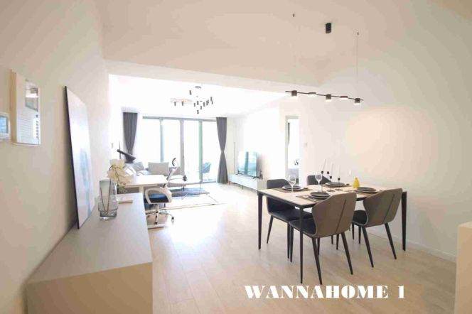 Modern&Spacious&Bright 2Bdrs 2Baths Apt+Large Open Balcony+Taikoo Hui+Top Compound