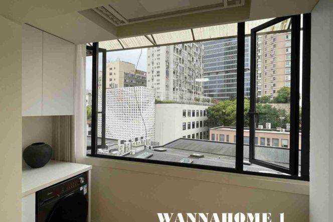Spacious&Bright&Modern 1bdr 1Bath Apt+5F Walk Up+Large Closets+W Nanjing Rd CBD