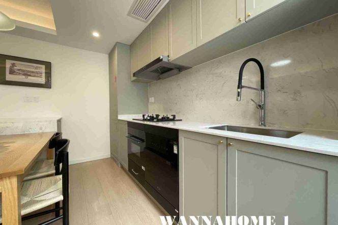Spacious&Bright Elevator 1Bdr 1Bath Apt+L14 Wu Ding Rd+Large Balcony+Nice View