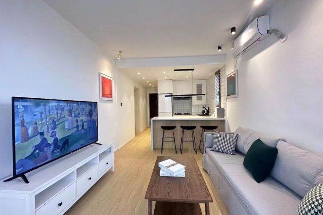 24F Quality 1Bed with Balcony Oven Elevator@Changshu Rd