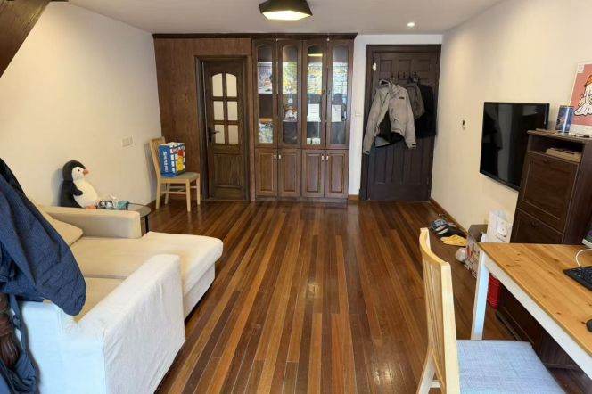 1 br near L2/L7/L14 jing'an temple station+floor heating+balcony
