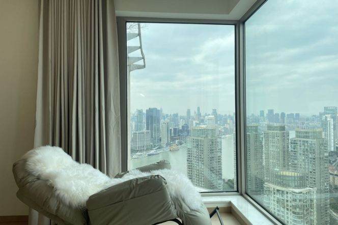 brand new super modern 1 bedroom floor heating nice view beside Huang pu river 
