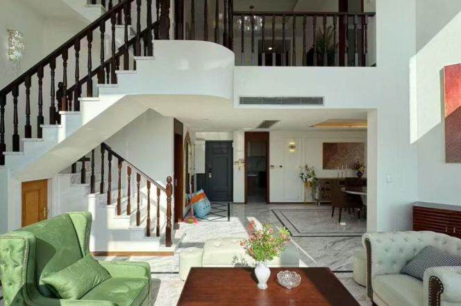 Modern decoration 5brs with terrace and floor heating  in central Xujiahui 