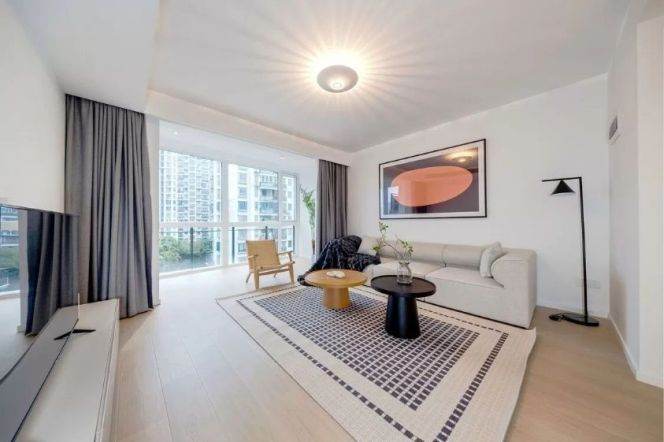 Modern decoration 3brs with floor heating in Gubei