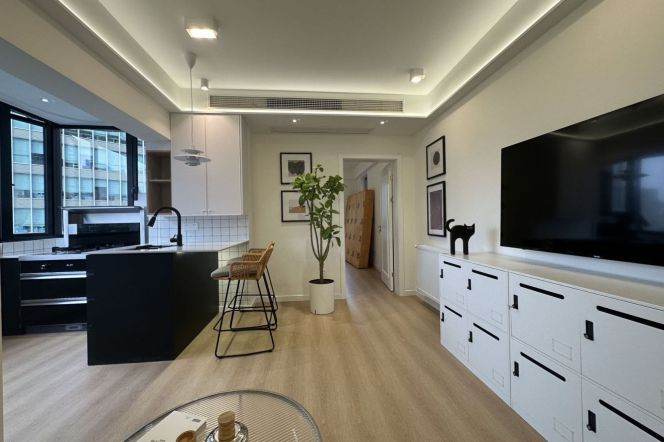 Modern decoration 1bedroom with floor heating and balcony nearby  west nan jing road CBD 