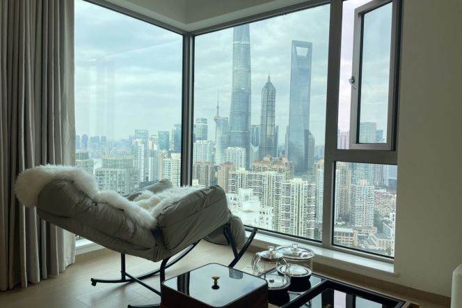 brand new super modern 1 bedroom floor heating nice view beside Huang pu river 