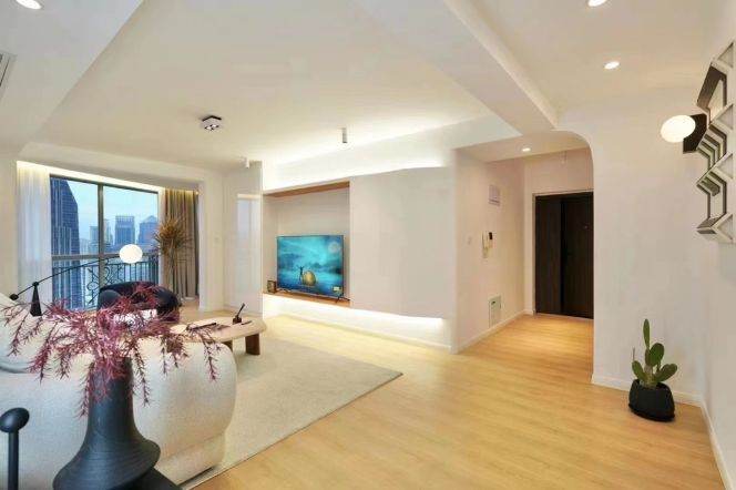 modern 3brs with floor heating modern furniture near line 13,14 and Jing an temple 25K
