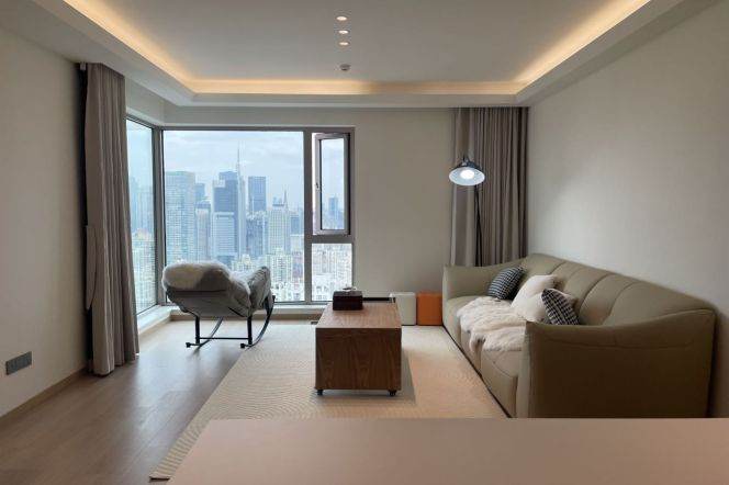 brand new super modern 1 bedroom floor heating nice view beside Huang pu river 