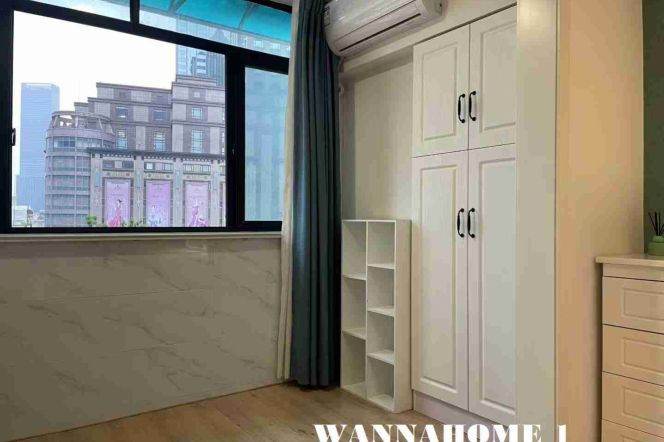 Spacious&Modern&Bright Elevator 1Br 1Bath Apt+West Nan Jing Rd CBD+Great View