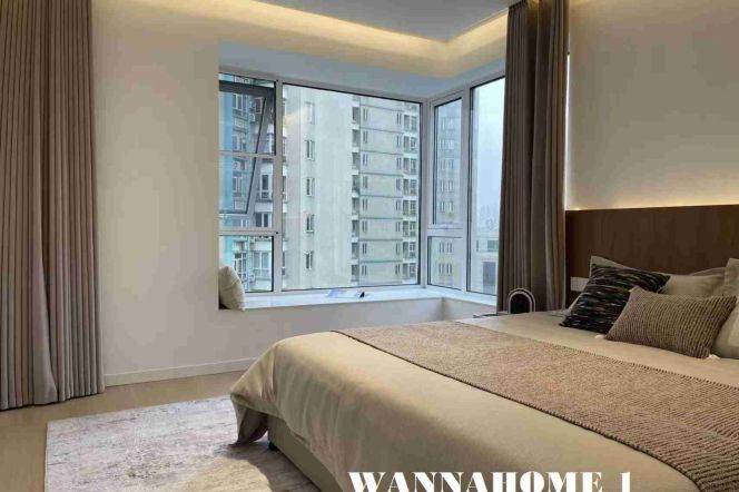 Spacious&Bright 2Bdrs 1Bath Apt+L13/14 Wu Ning Rd+Su Zhou Creek View+Green Compound