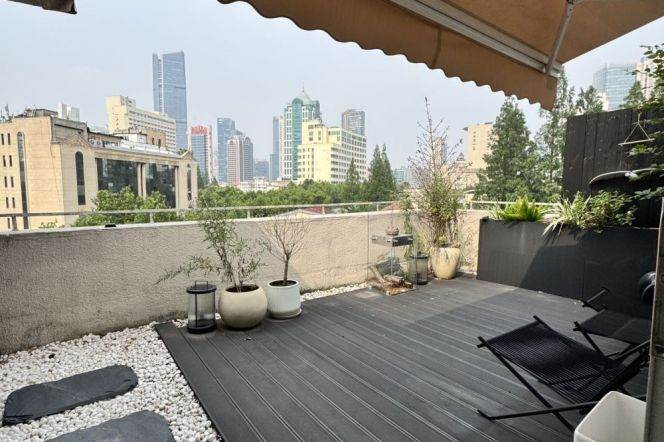 Spacious&Modern 1Br +Big private terrace on the roftop | Next to L2/7 Jing'an Temple 