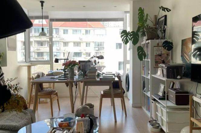 Jing'an Temple/modern 1br 2lr/big living room/central AC/dishwasher,@L14/2/7
