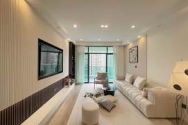 Modern decoration 2brs with floor heating and river view beside Huang pu river