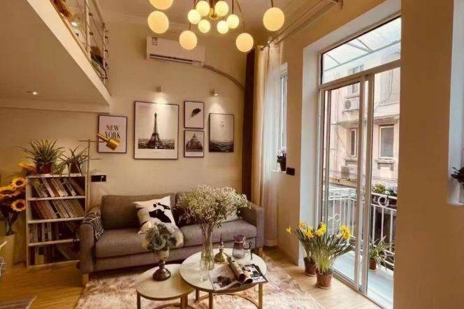 1 br-External balcony-3 minutes to line 13-Huaihai Middle Road