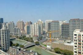 Suzhou River scenery, view of the Oriental Pearl Tower, 3-bedroom apartment，L 1
