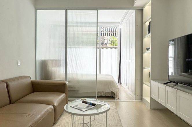 Big terrace one bedroom Apt+central AC+oven+Dryer @ Zhongshan Park