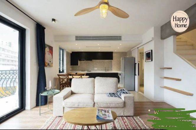 modern big 2brs open balcony big living room open kitchen near line 9,12 SML and Tianzifang 