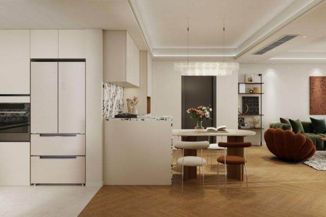 Brand new decoration 4brs with floor heating and balcony in Lujiazui