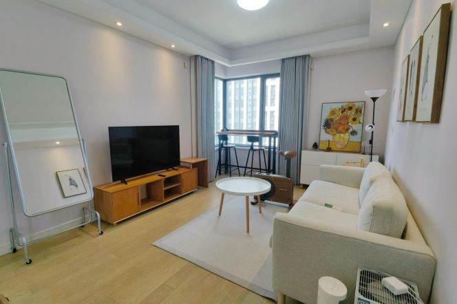 Stylish 1 br next NYU shanghai ,4 mins walking to L 6/8/11 Oriental sports center St