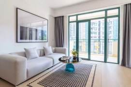  modern 2brs 2baths -duplex with elevator- balcony- oven - comfortable vibe -jing’an 