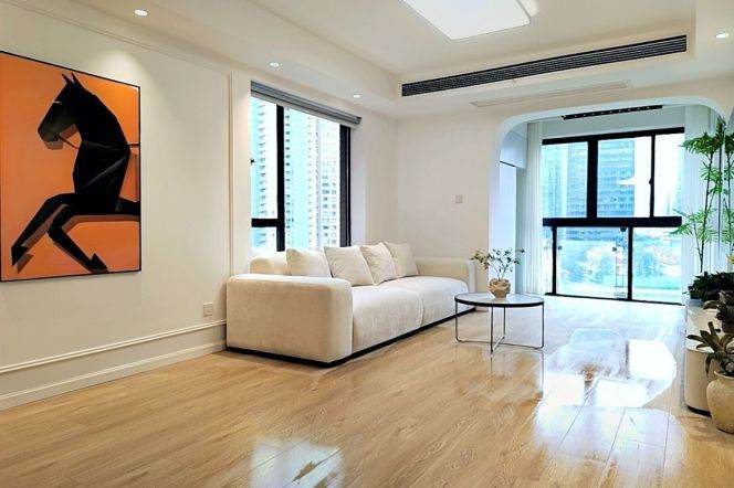 brand new modern 2brs floor heating brand new furniture near Wu kang road 23.8K 