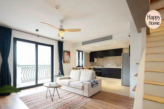 modern big 2brs open balcony big living room open kitchen near line 9,12 SML and Tianzifang 