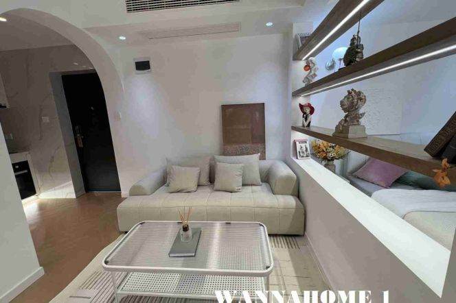 Modern&Bright 1Bdr 1Bath Apt +Jing An Temple CBD+5F Walk Up