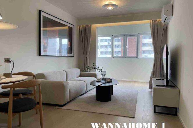 New&Modern&Spacious&Bright Elevator 1Bdr 1Bath Apt+West Nan Jing Rd+People's Square+Nice Area