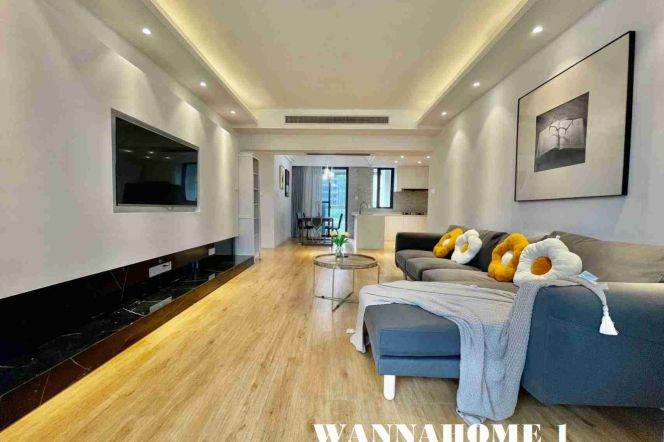 Modern&Spacious&Bright 2Bdrs 2Baths Apt+Taikoo Hui+Stunning View&Top Compound