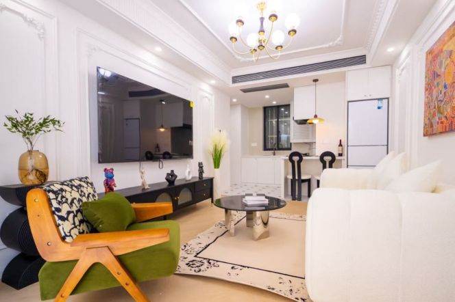 Shaoxing/South shanxi Rd floor heating 1br/2lr/1bt apt with garden; L9/12