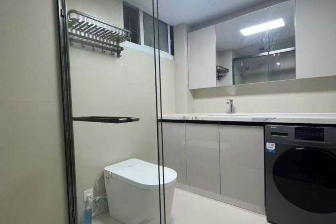 Lovely 2bedrooms elevator Apt+central AC+Dryer@Line2/11 Jiangsu Rd