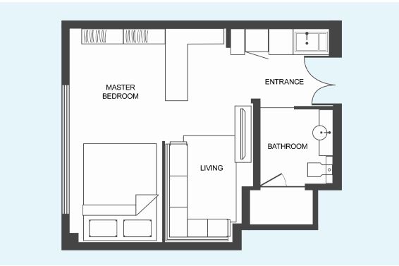 Brand-new luxury studio serviced apt in Yangpu nr L10